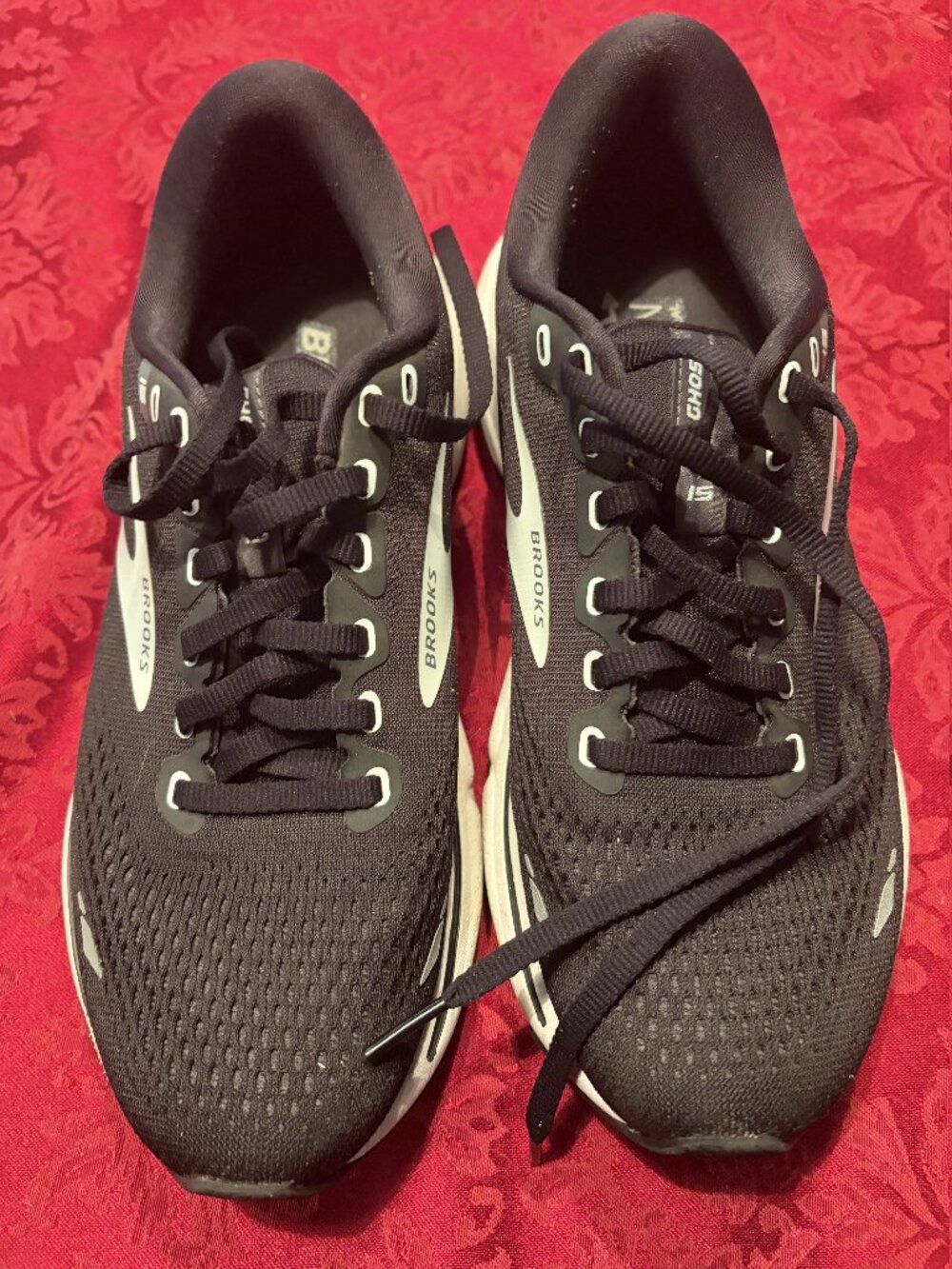 Brooks Ghost 15 Black White Running Shoes Women's 8.5 Medium